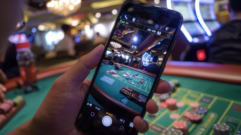 Minh họa cược bóng đá và casino tại ga 40 trên điện thoại